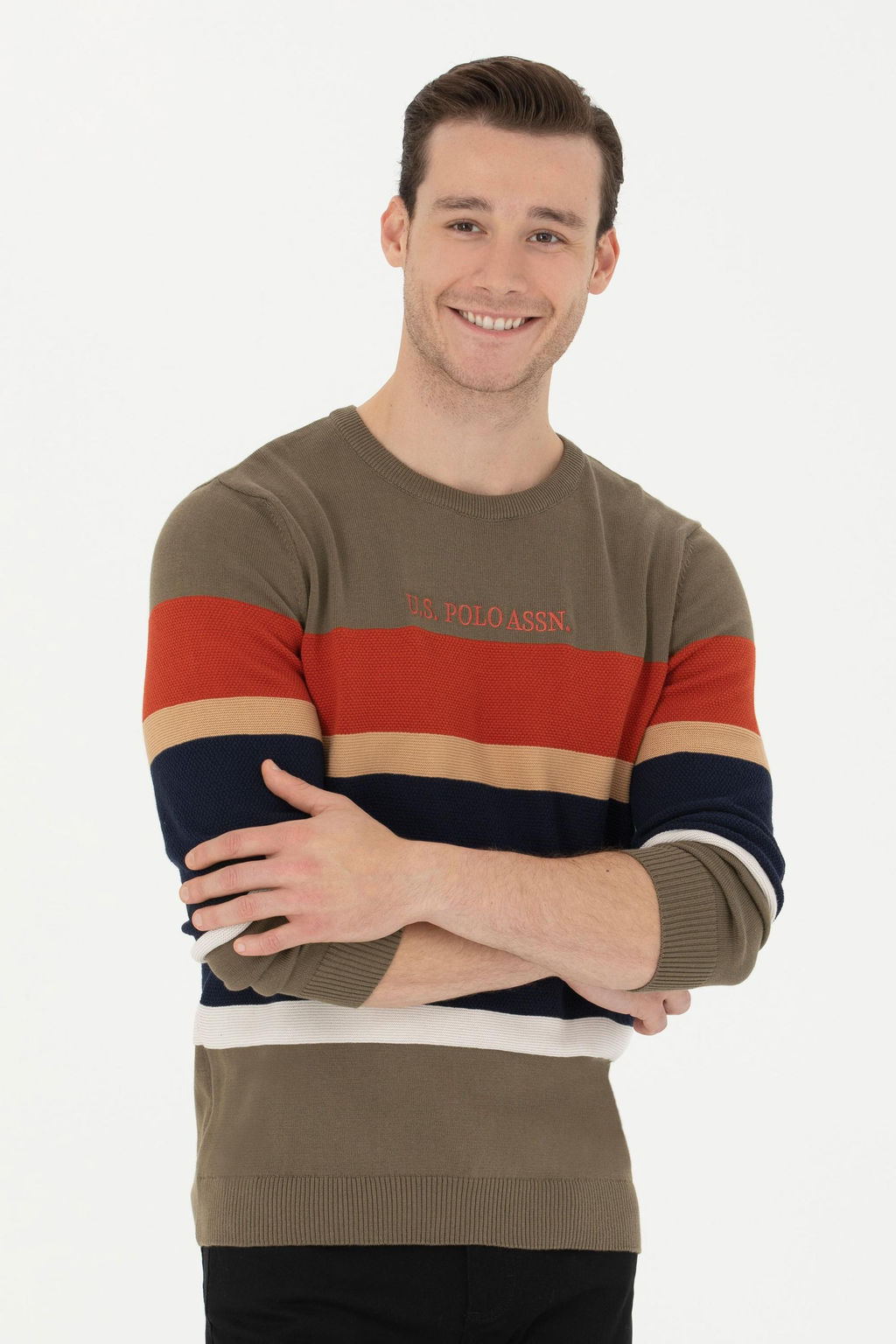 Мужской свитер цвета хаки - U.s. polo assn фото 15