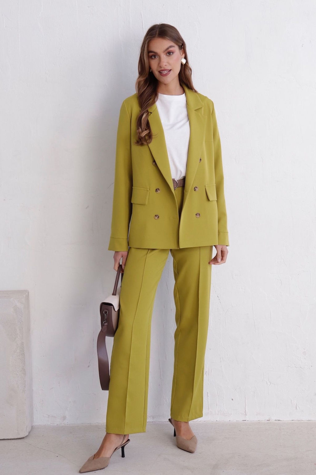 11725 Брюки со стрелками в цвете шартрез - Martichelli фото 14