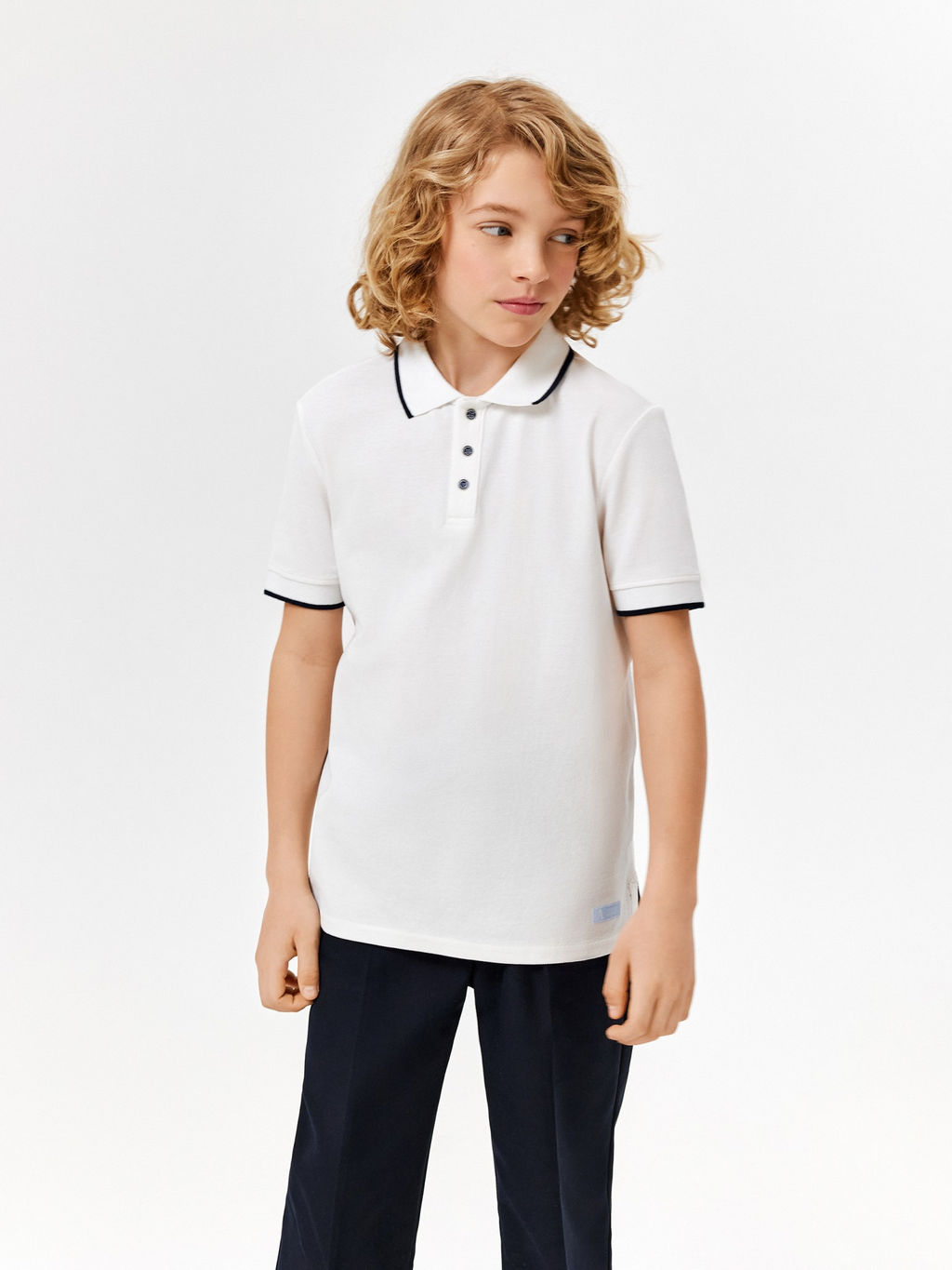 ACOOLA / Сорочка-поло верхняя для мальчиков Ayden белоснежный  фото 4