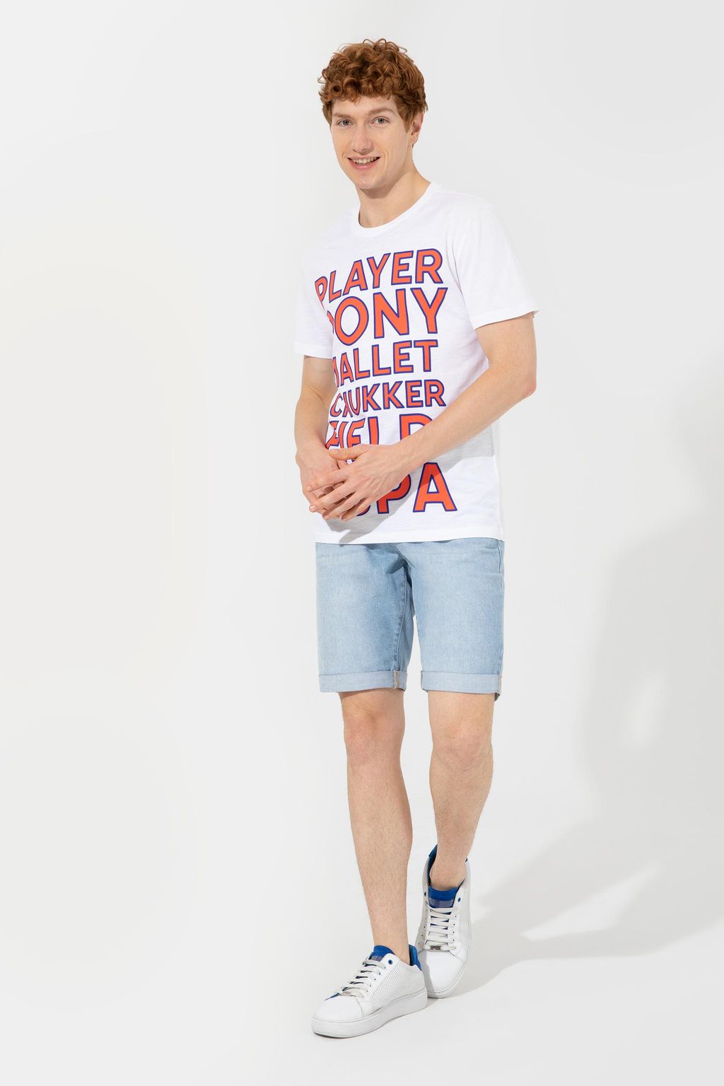 U. S. Polo Assn Мужская белая футболка с круглым вырезом - U.s. polo assn фото 4