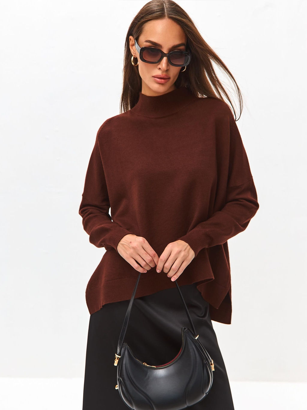 Свитер Нэлт (коричневый) One Size - Nadi bordo фото 5