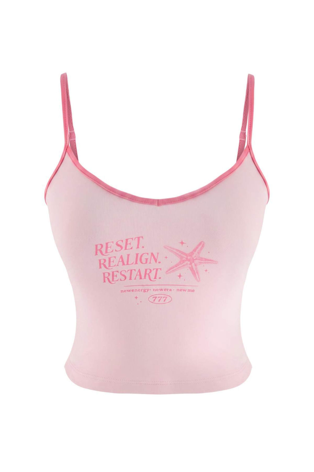 Pembe Bask_l_ Fitted V Yaka _nce Ask_l_ Kolsuz Crop Pamuklu Esnek _rme Atlet TWOSS26AL00147 - Trendyolmilla фото 11