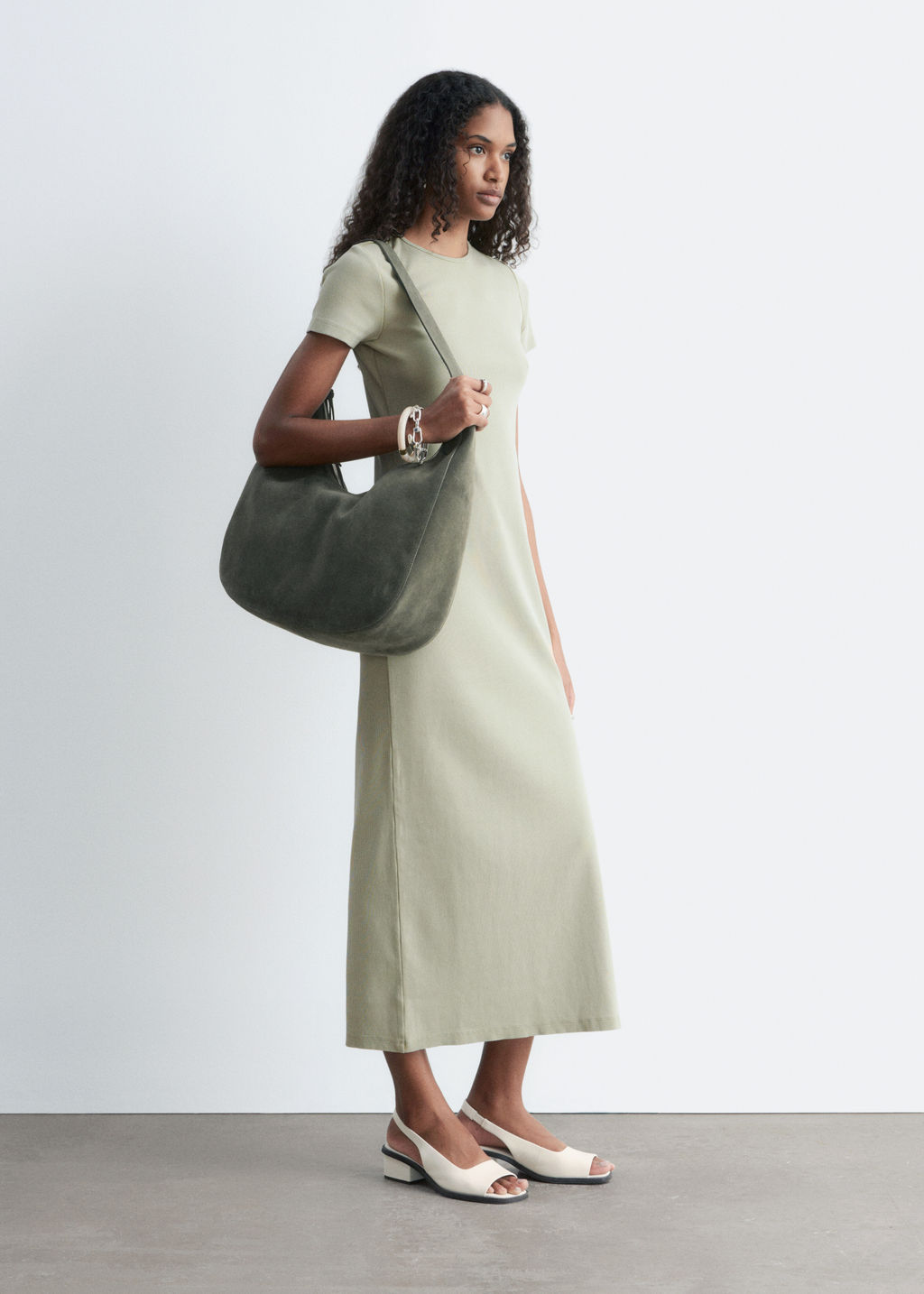 Vestido de punto de largo midi - H&m фото 9