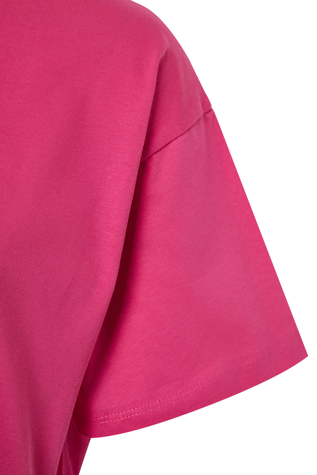 Lacivert-Fusya 2li Paket %100 Pamuk Relax/Rahat Kesim Crop Orme T-Shirt TWOSS24TS00224