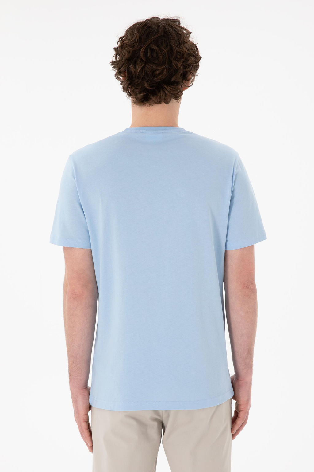 Erkek Regular Fit Bisiklet Yaka Mavi Basic Ti__rt Sepette S_rpriz _ndirim - U.s. polo assn фото 6