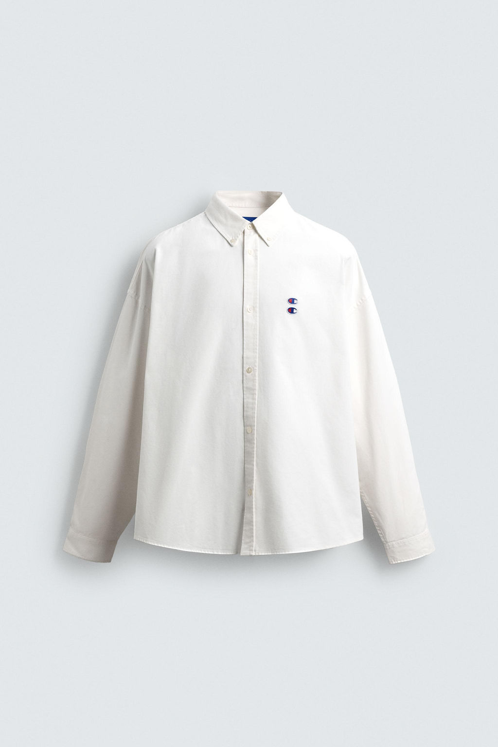 CHAMPION ® X ZARA OXFORD SHIRT WITH PATCHES  фото 7