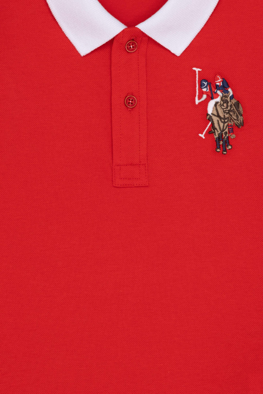 Красная футболка с воротником-поло для мальчиков - U.s. polo assn фото 11