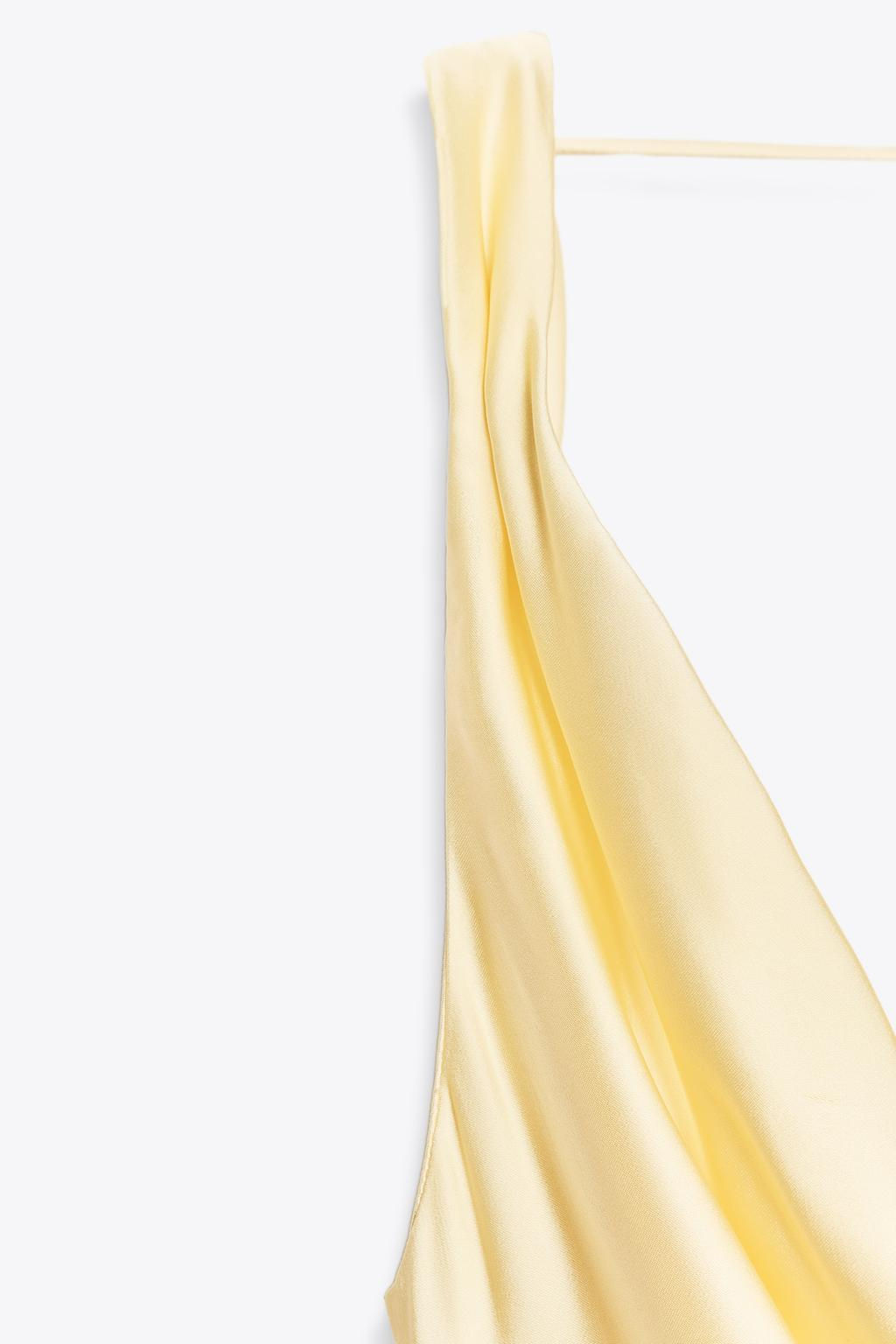 ZW COLLECTION LONG SATIN DRESS - Zara фото 10