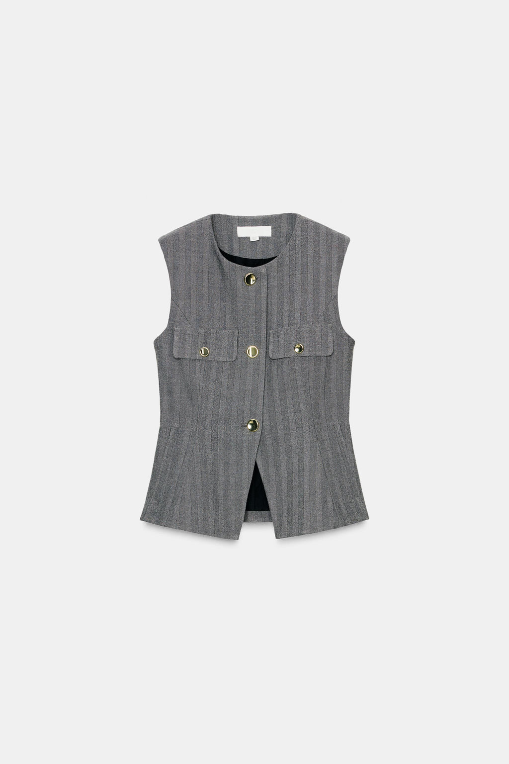 HERRINGBONE FLARED WAISTCOAT - Zara фото 5