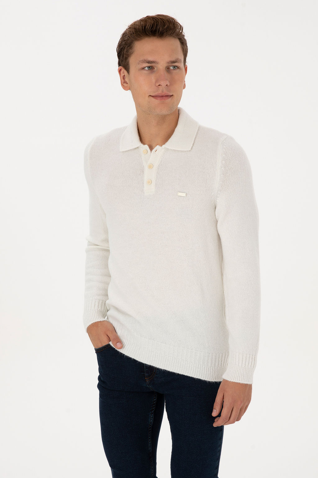 Erkek Krem Kazak - U.s. polo assn фото 8