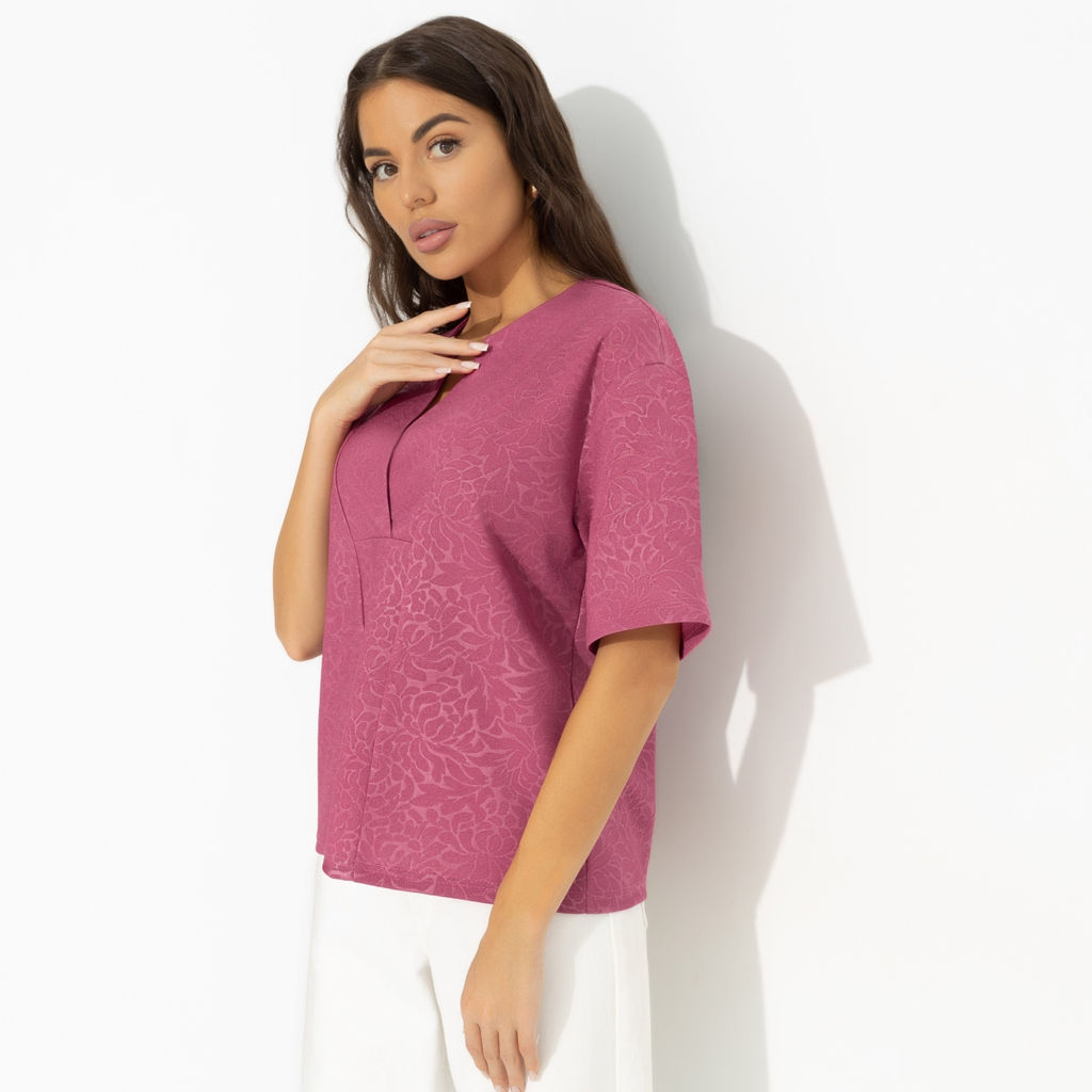 Блуза свободного кроя, Позиция лидера (pink) - Charutti фото 6