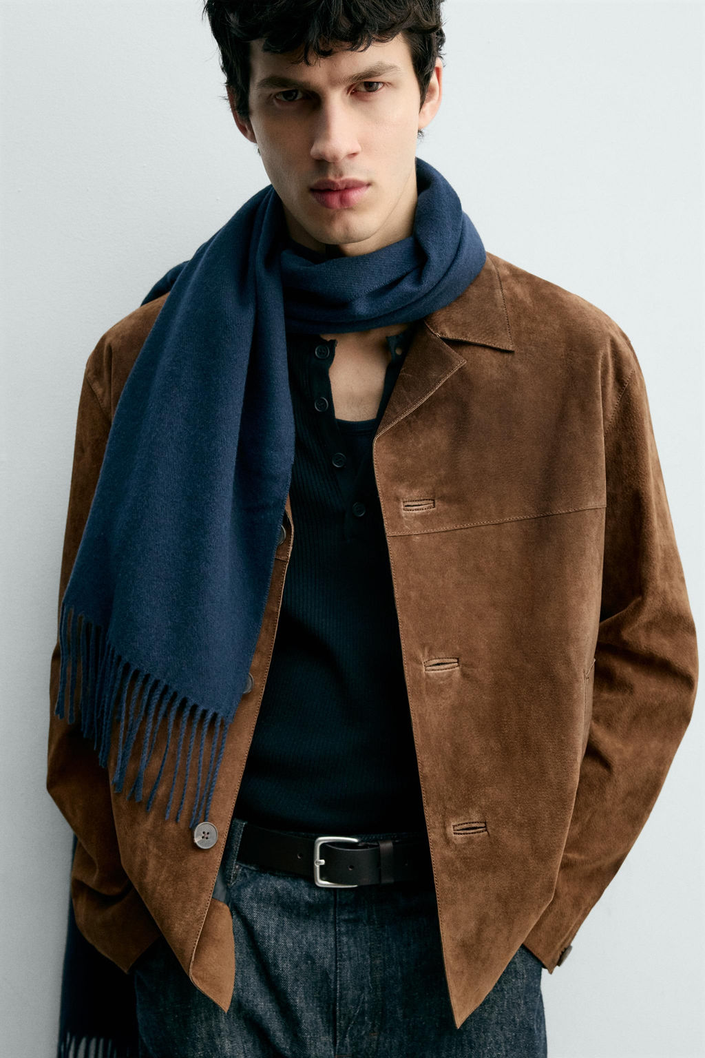 SUEDE LEATHER OVERSHIRT - Zara фото 7