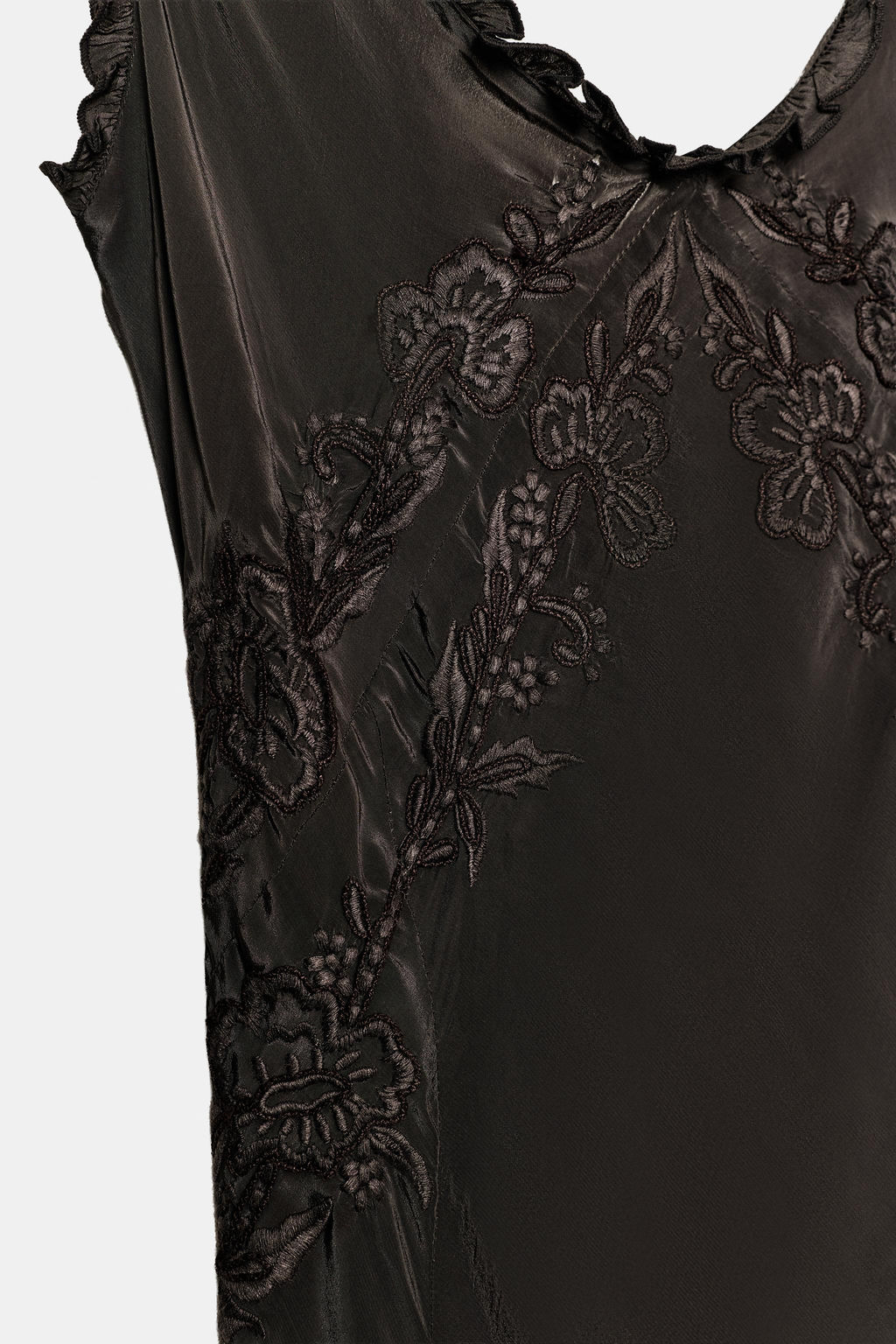 VESTIDO LARGO BORDADOS ZW COLLECTION / Gris antracita - Zara фото 10