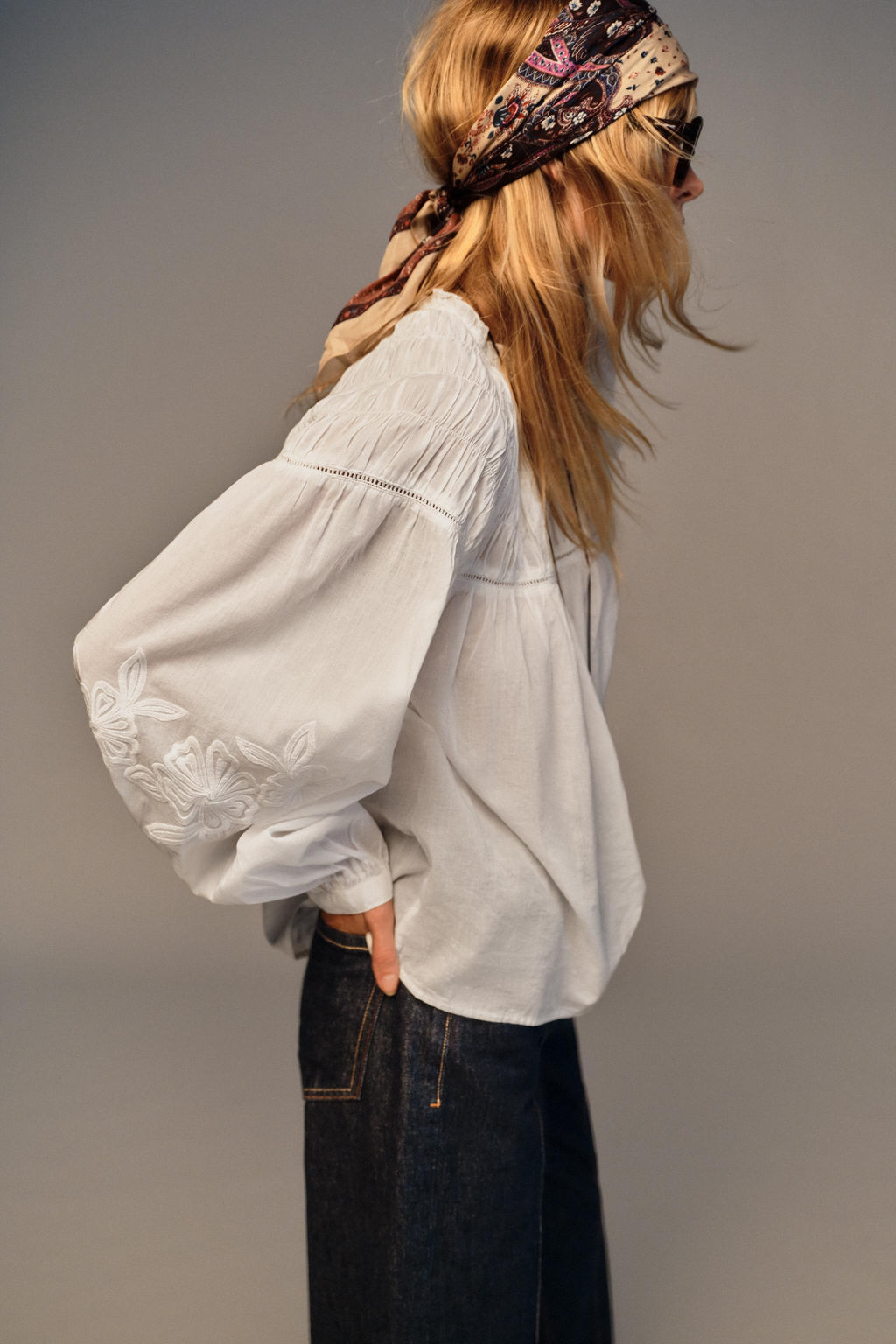 SMOCKED ROMANTIC SHIRT - Zara фото 3