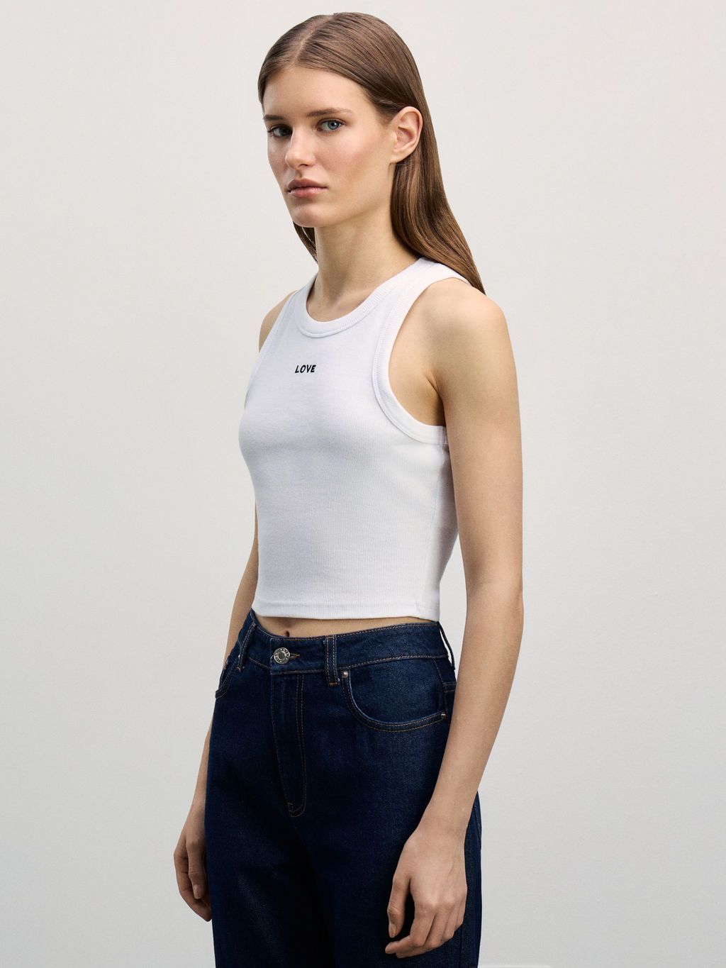 Укороченный топ с вышивкой / Zarina  фото 4