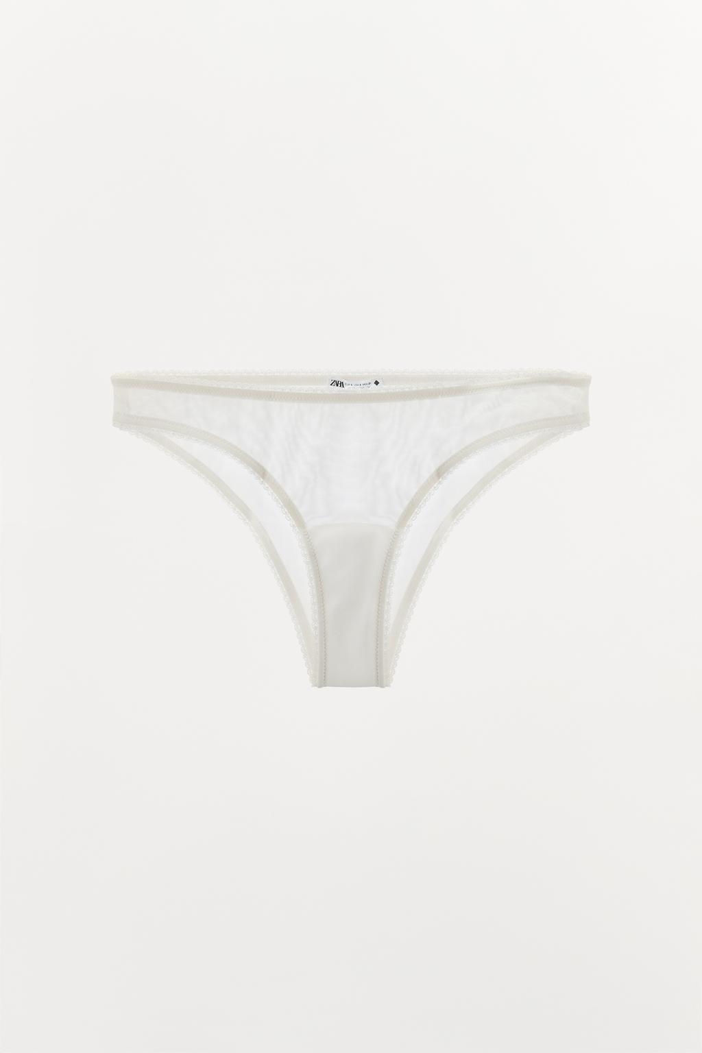 LACE MESH BRIEFS - Zara фото 5