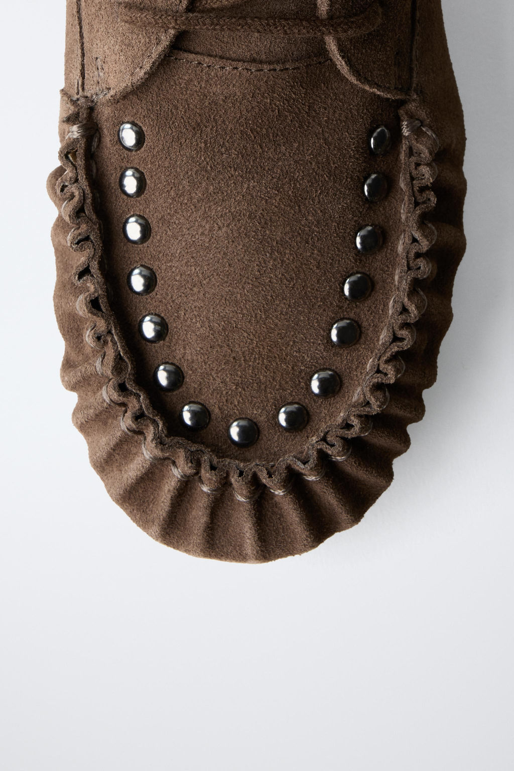 LEATHER LOW ANKLE BOOTS WITH FRINGES - Zara фото 6