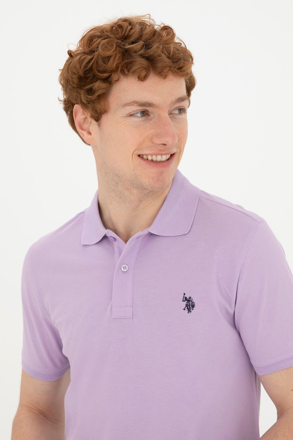 U. S. Polo Assn / Мужская сиреневая базовая футболка - U.s. polo assn фото 9