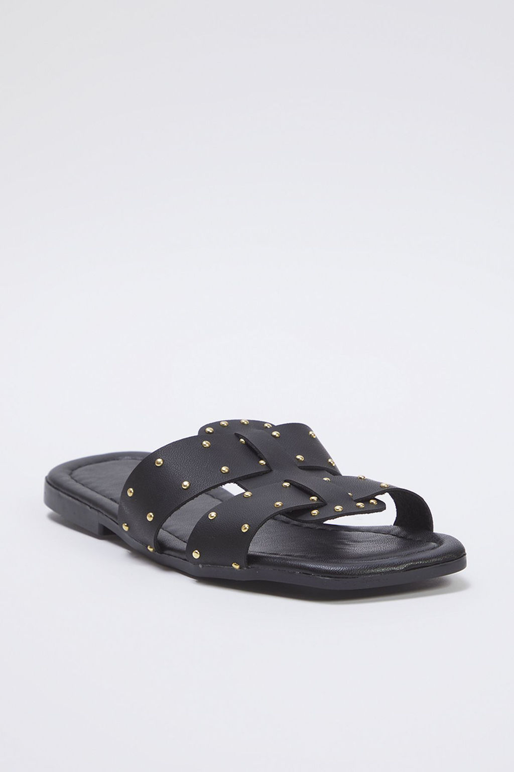 Trendyol Shoes Siyah Rivet Aksesuarl? Cift Bantl? Kad?n S?k Terlik TAKSS25TE00016 - Trendyolmilla фото 4