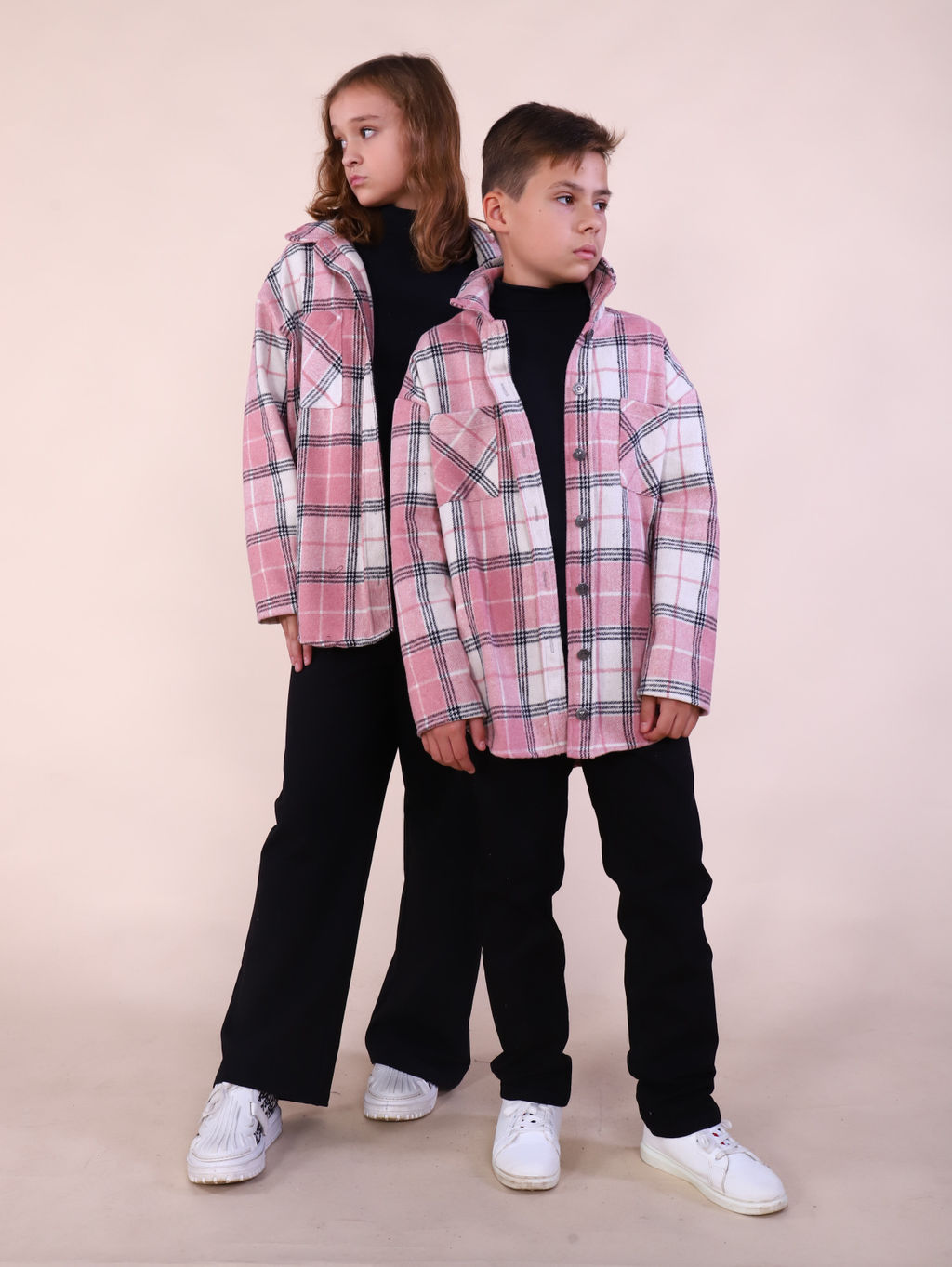 Рубашка Гранж коричневая клетка - Ладошки фото 46