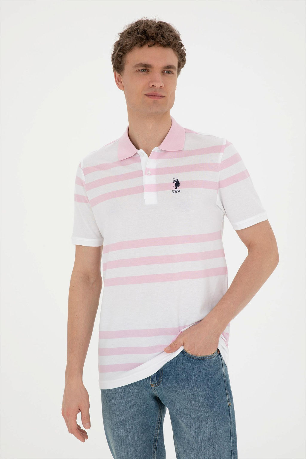 U. S. Polo Assn / Мужская розовая футболка - U.s. polo assn фото 3