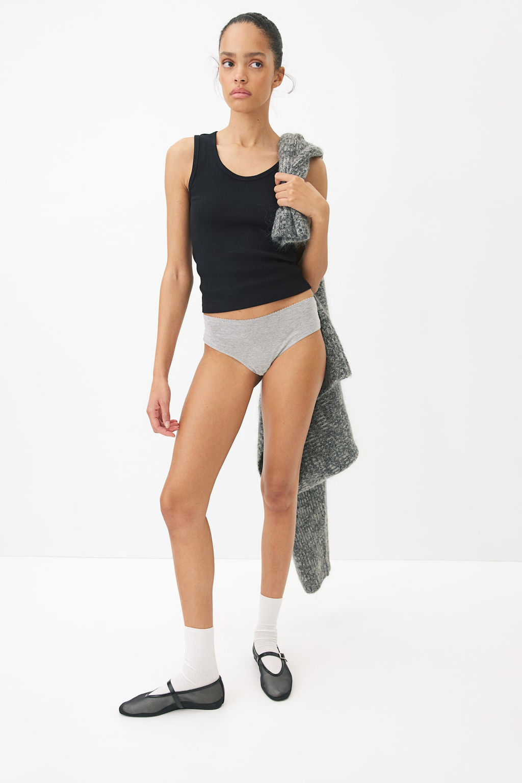 Pack de 3 bragas Hipster de encaje y algodon - H&m фото 2