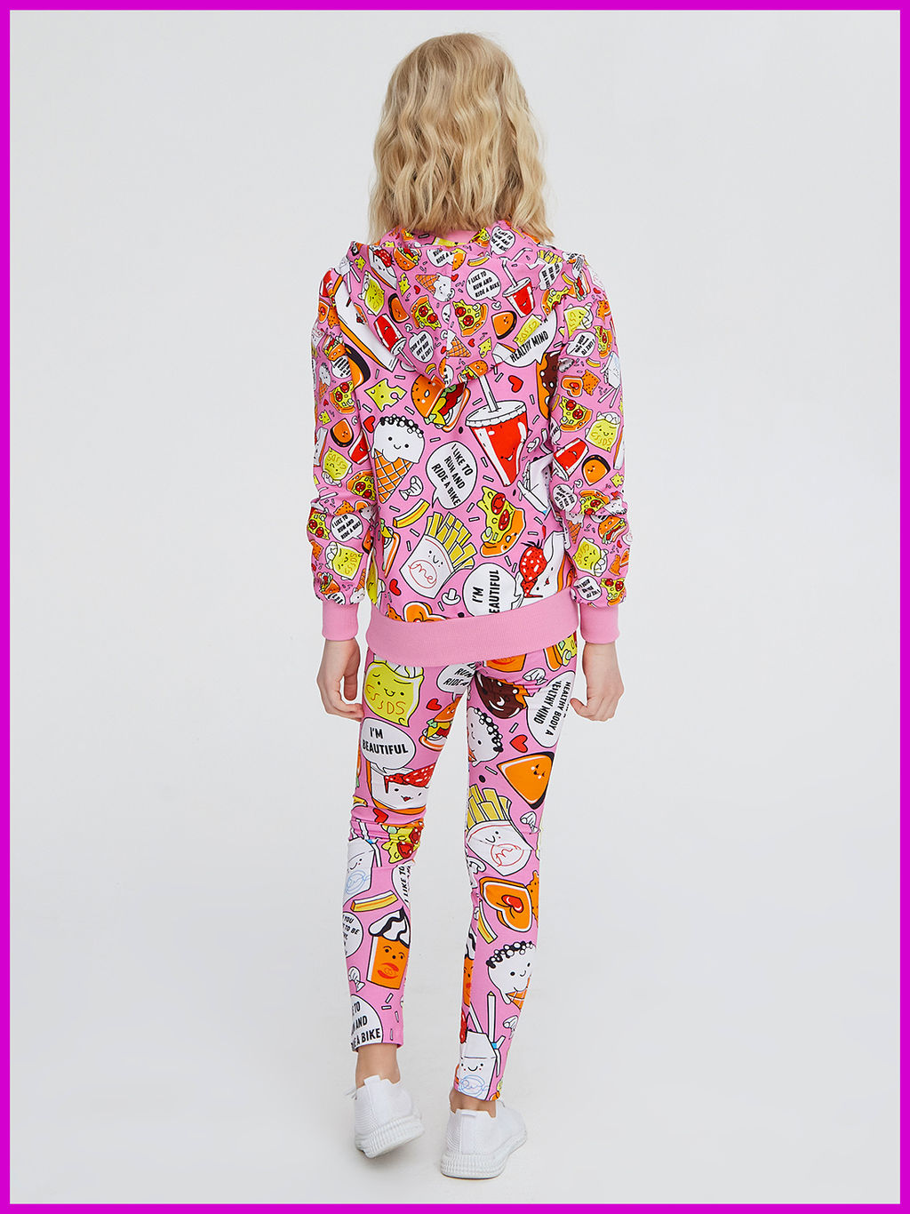 Толстовка "Лето",розовый фастфуд
