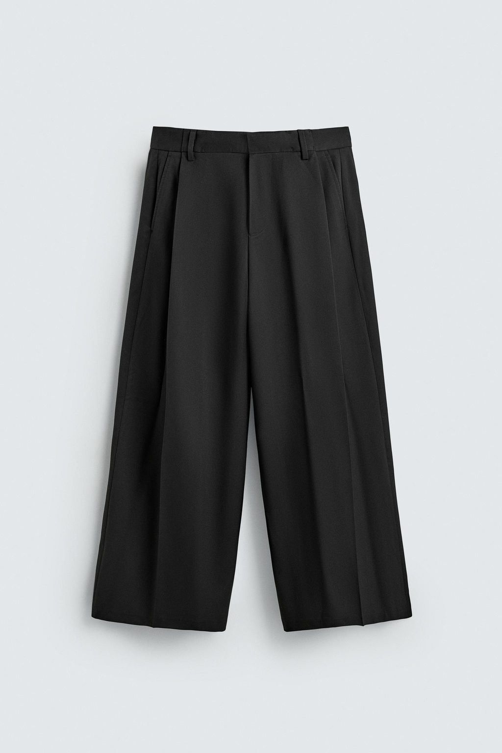 WIDE-LEG PLEATED TROUSERS - Zara фото 7
