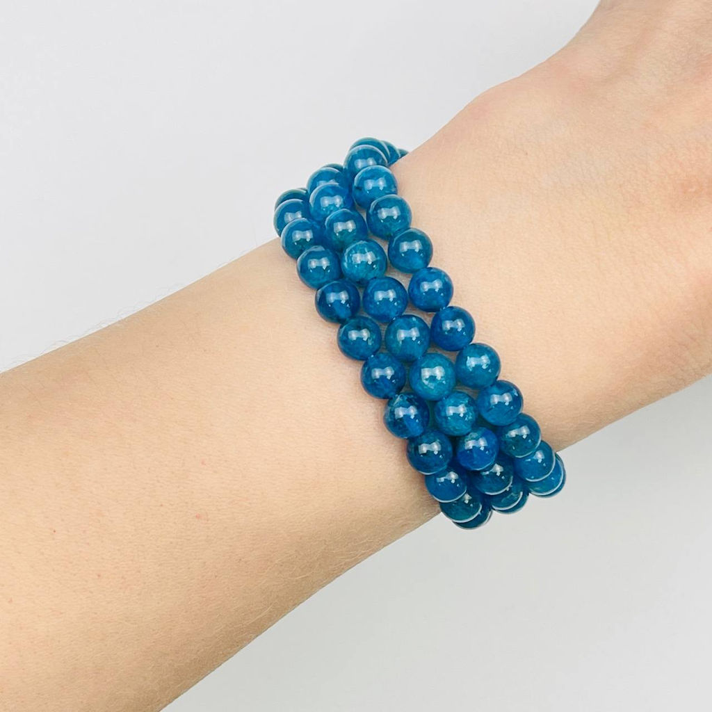 Бусины для рукоделия из Апатита (65 бусин) 39 см