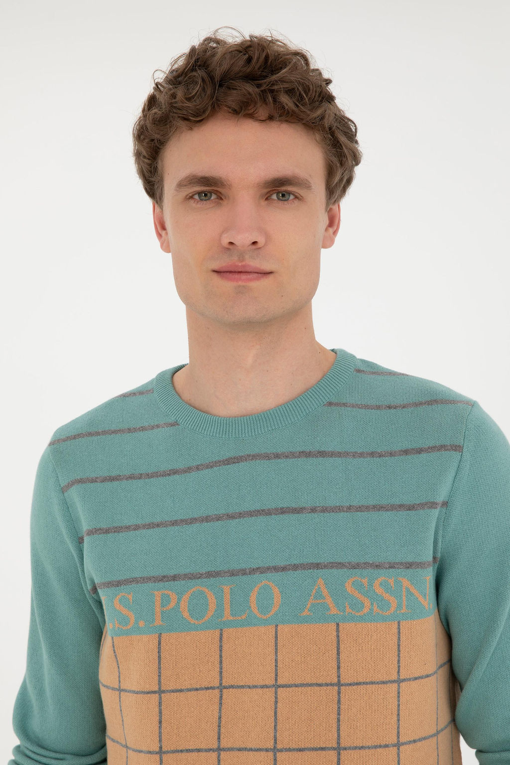 U. S. Polo Assn / Мужской песочный свитер - U.s. polo assn фото 9