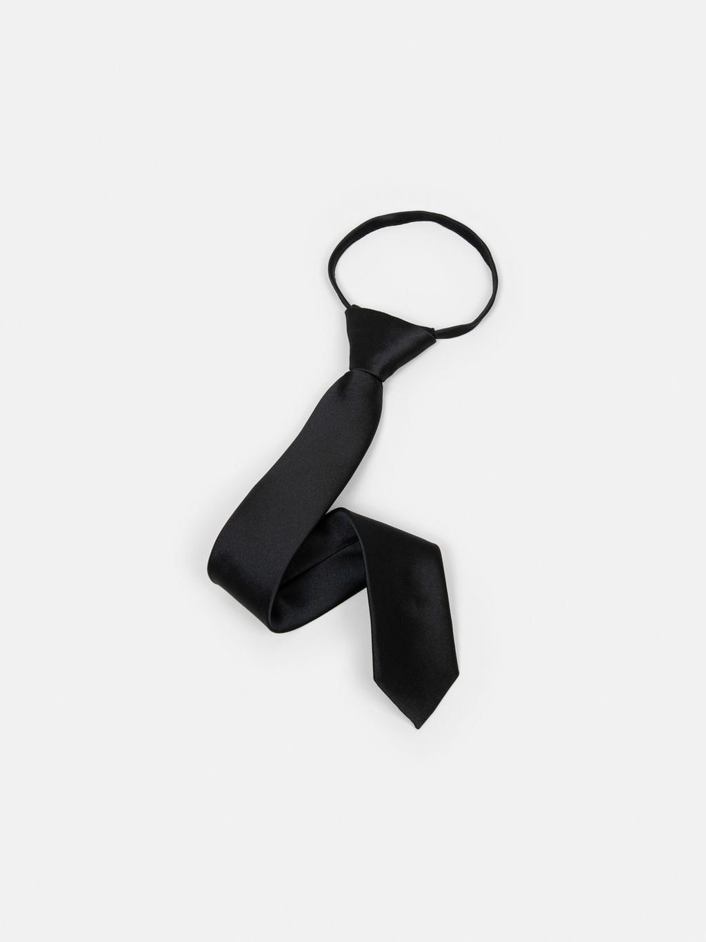 Галстук с фиксатором Черный - Bungly фото 9