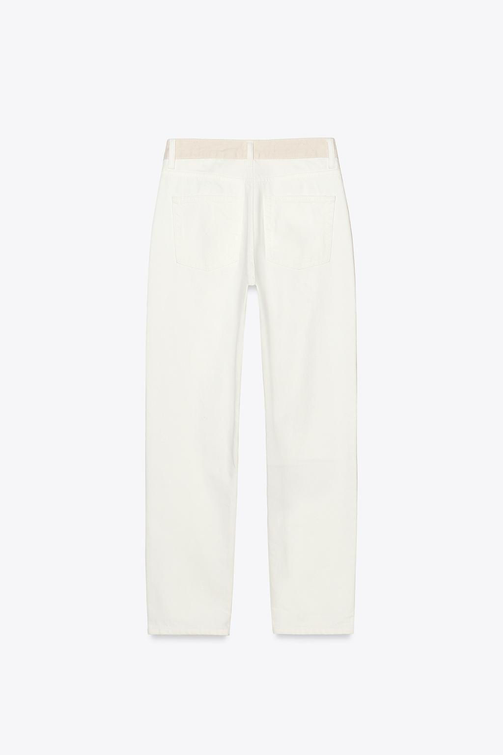 Z1975 HIGH-WAIST MOM FIT JEANS WITH CONTRAST WAIST - Zara фото 7