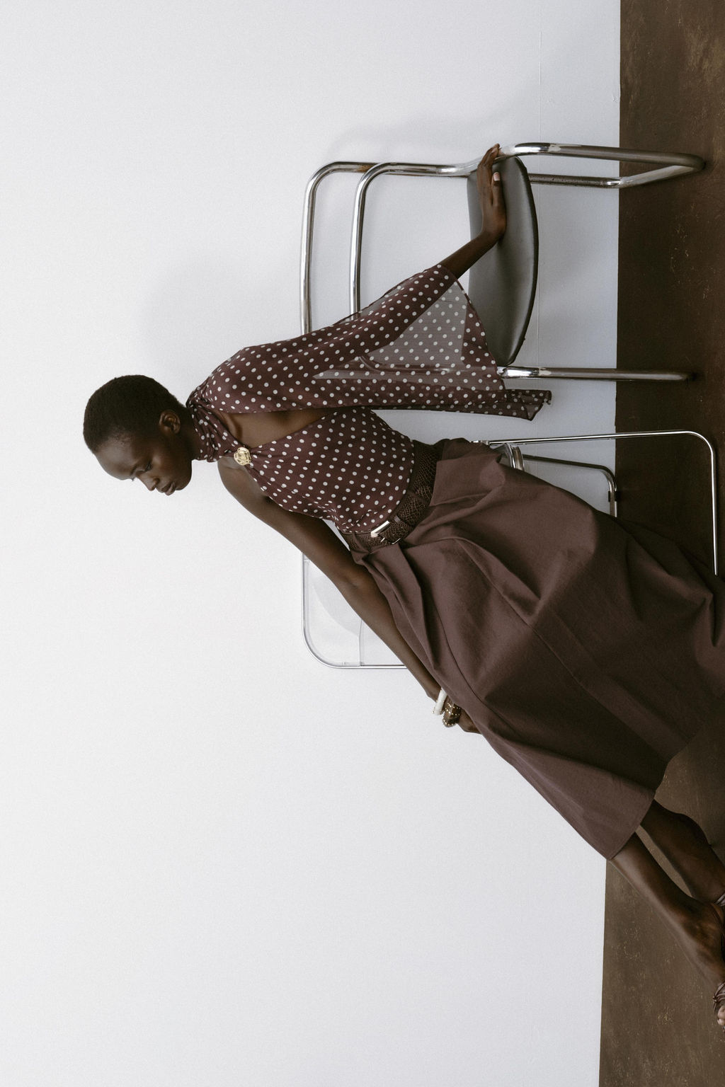 BELTED MIDI A-LINE SKIRT - Zara фото 17