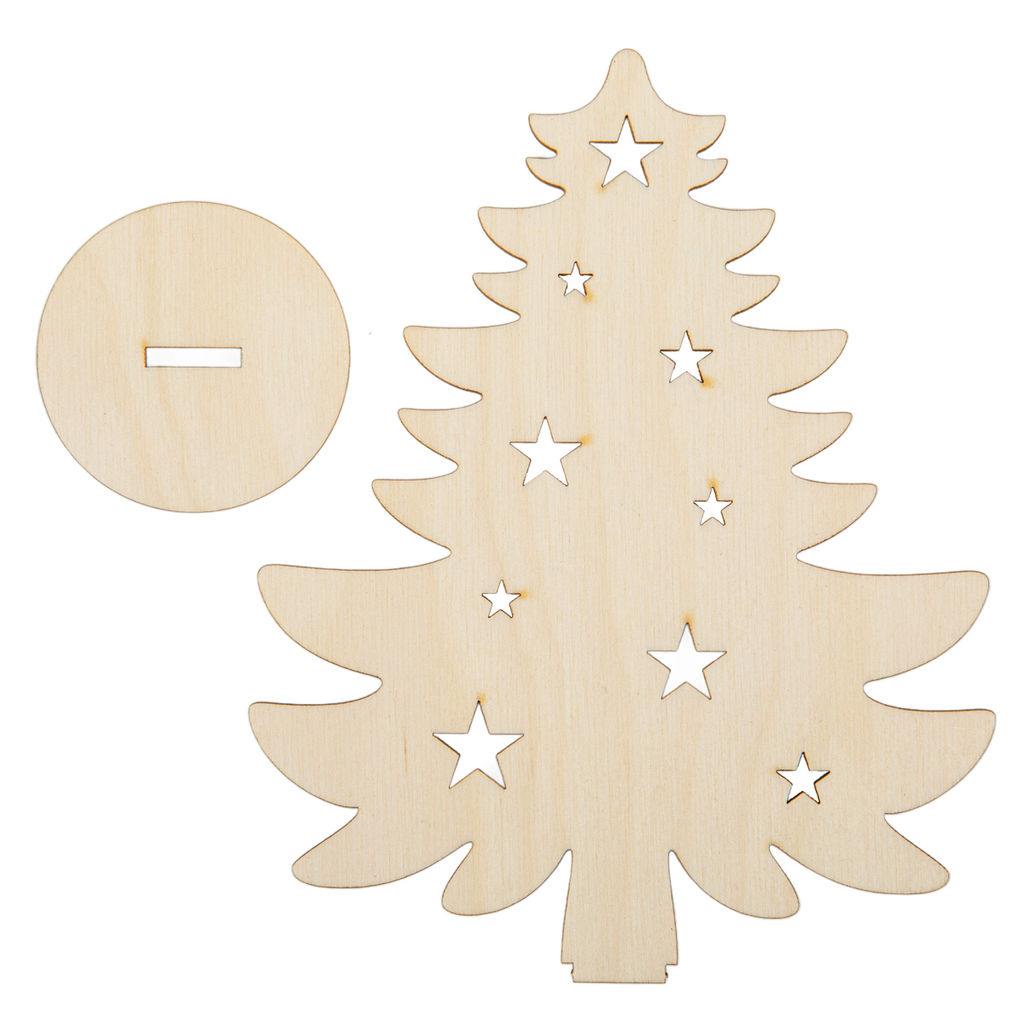 Заготовка для декорирования Mr. Carving ВД-1243 Заготовка на подставке Елка пушистая фанера 15 х 12 х 0.3 см