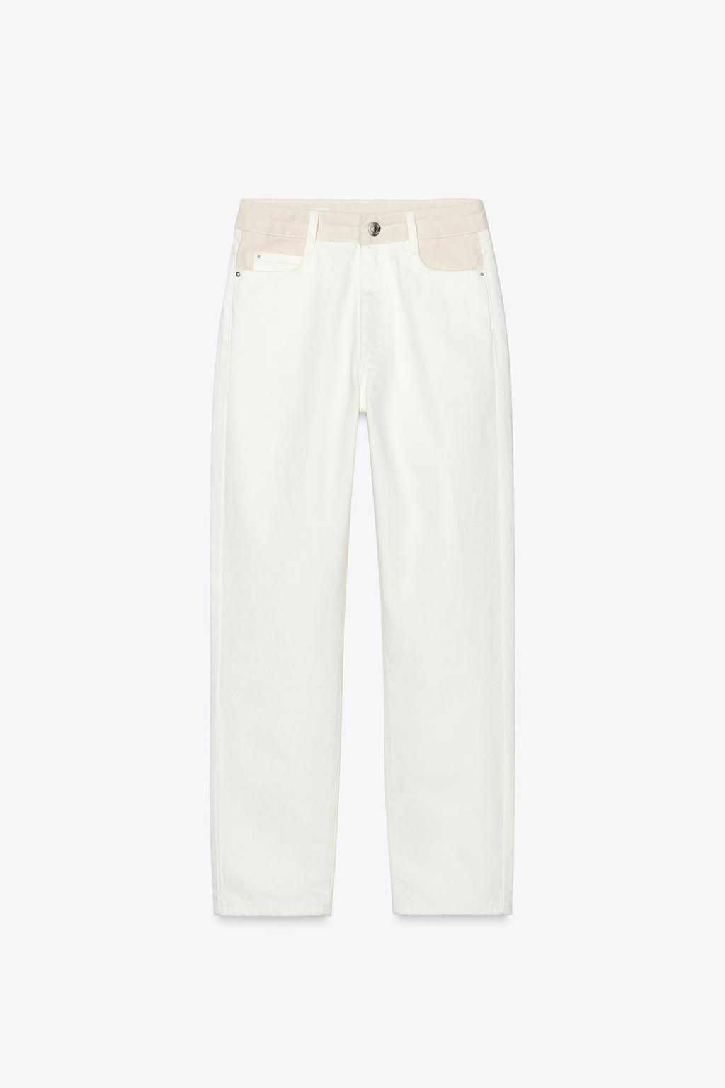 Z1975 HIGH-WAIST MOM FIT JEANS WITH CONTRAST WAIST - Zara фото 6