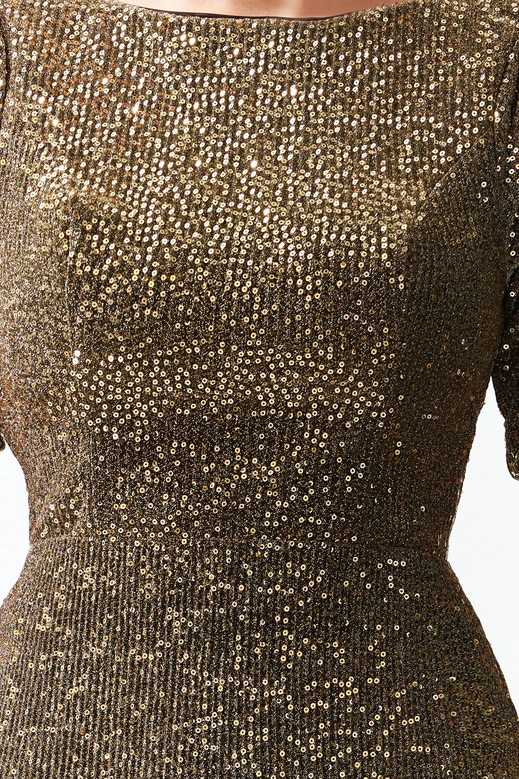 Alt?n Vucuda Oturan Par?lt?l? Orme Payet S?k Abiye Gece Mezuniyet Elbisesi TPRSS24EL00108