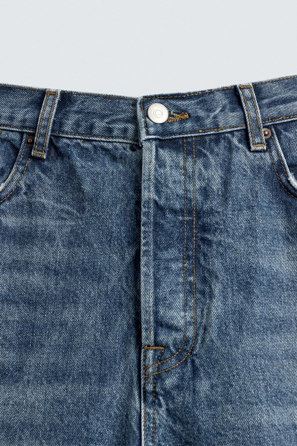 WIDE BELL BOTTOM FIT JEANS - Zara фото 9