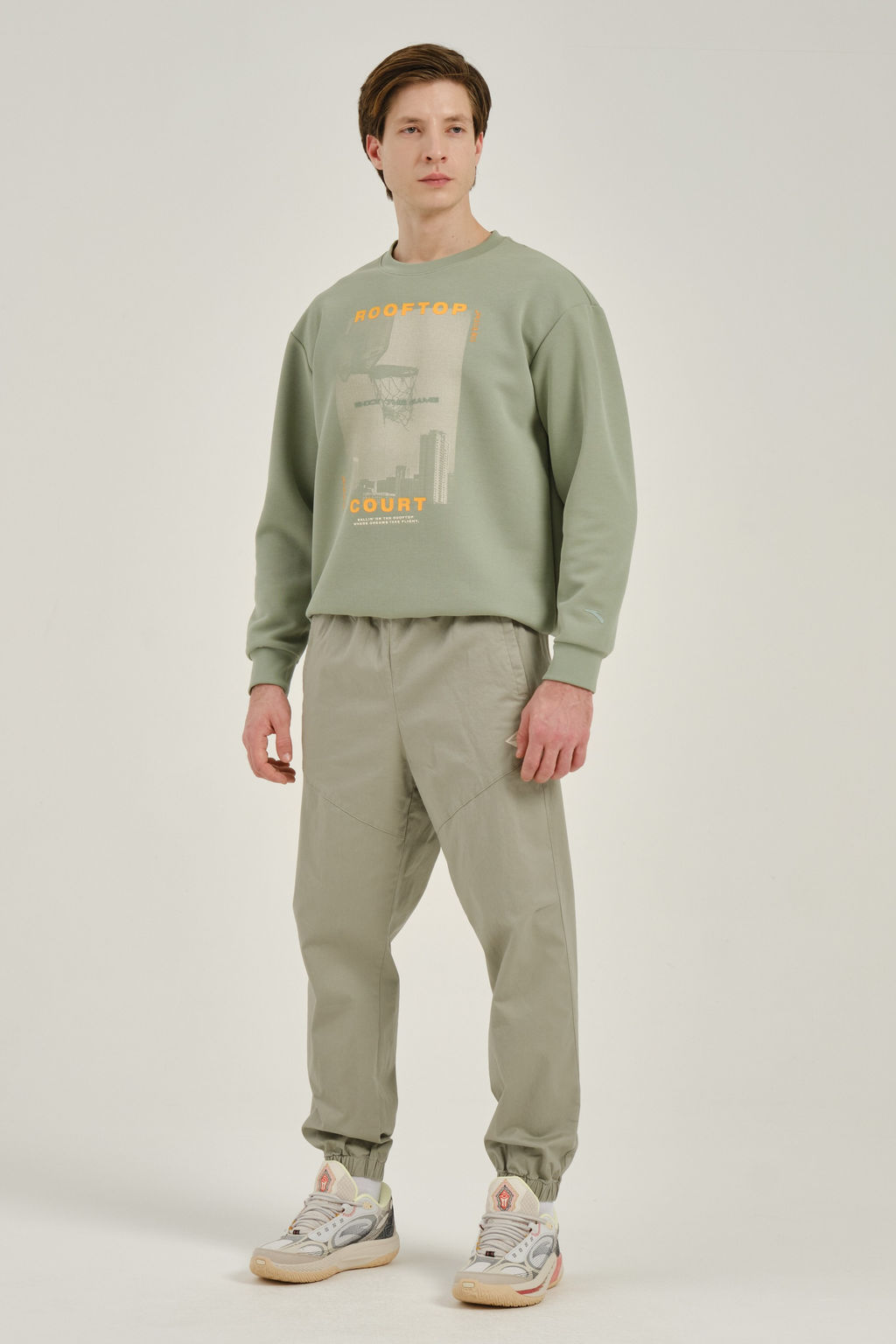 Брюки текстильные Зеленый - Anta фото 2