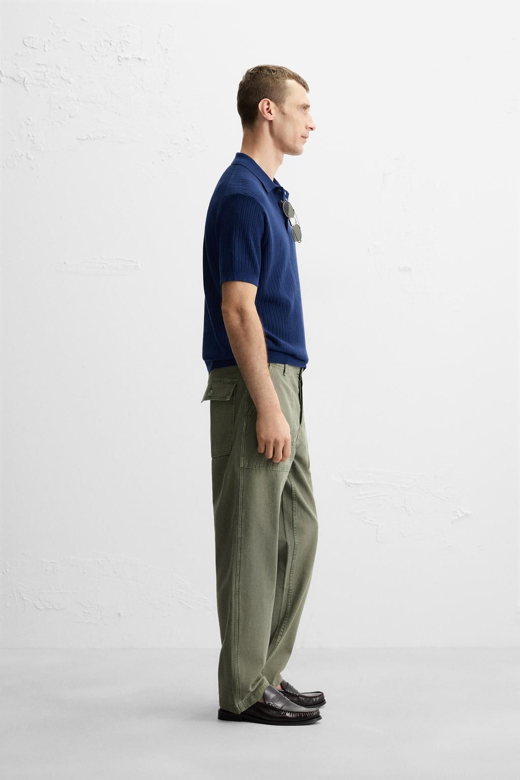 RIBBED KNIT POLO SHIRT - Zara фото 12