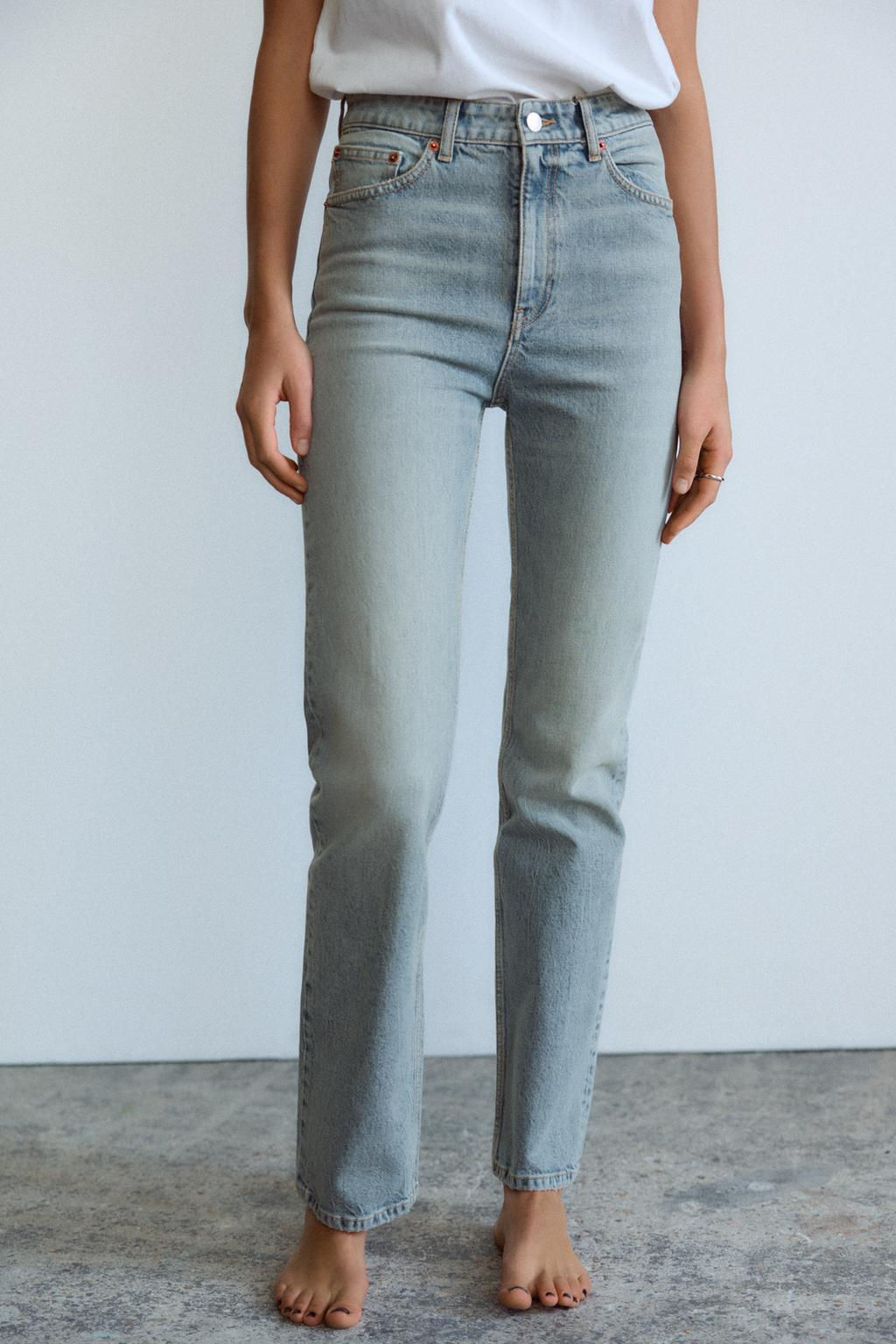 TRF STRAIGHT HIGH-WAIST JEANS - Zara фото 3