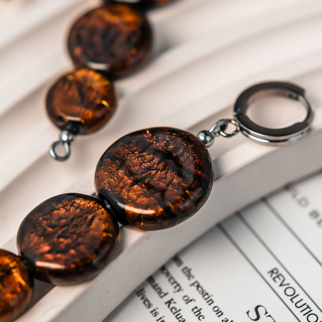 Серьги из муранского стекла METALLICA LS3549