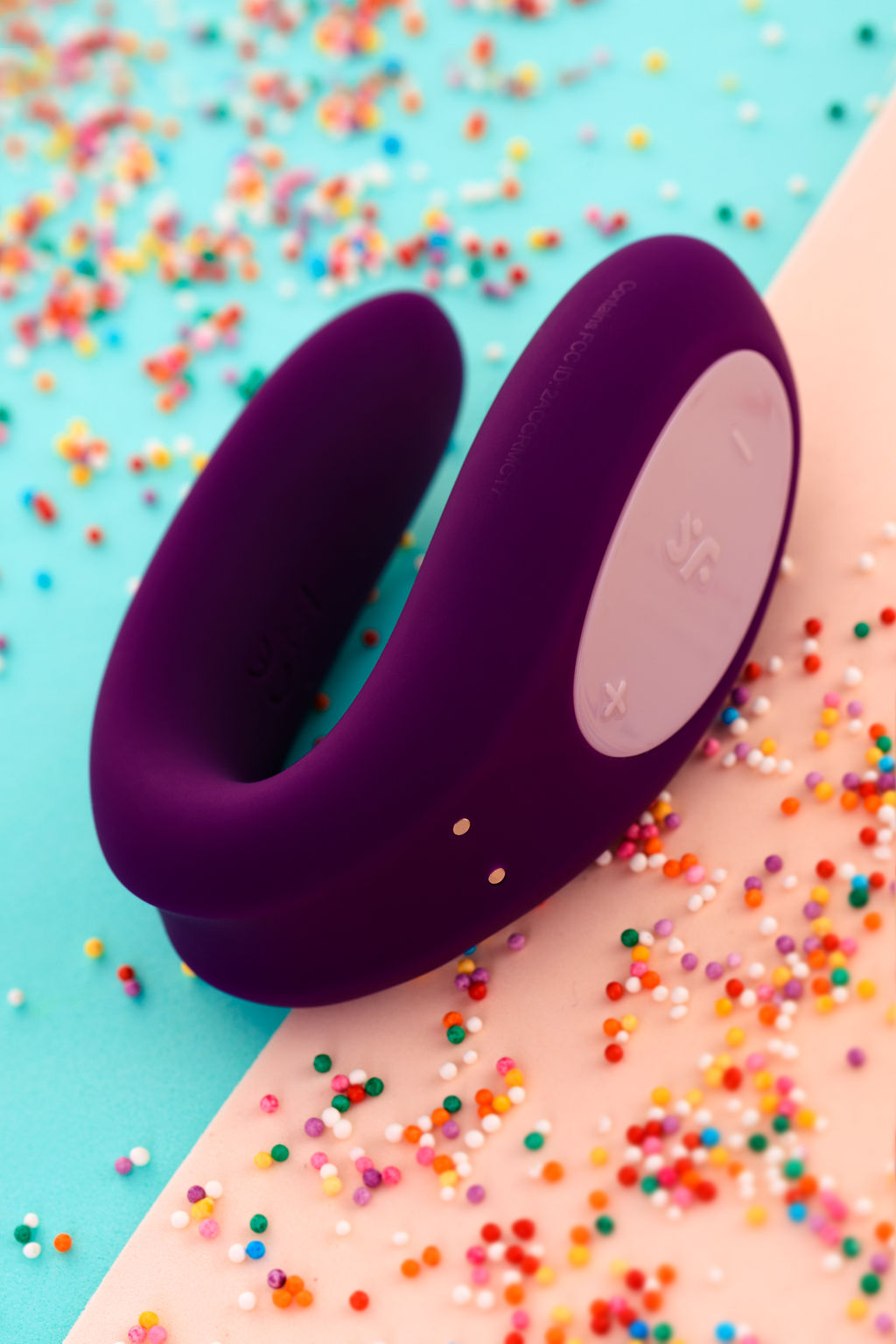 Многофункциональный стимулятор для пар Satisfyer Partner Double Joy, силикон, фиолетовый, 18 см.  фото 17