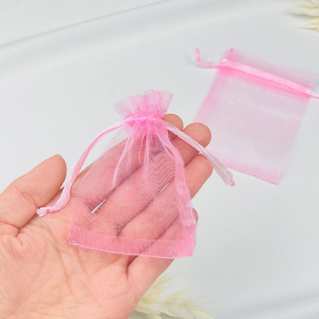 Мешочек: Органза розовый (5 шт)