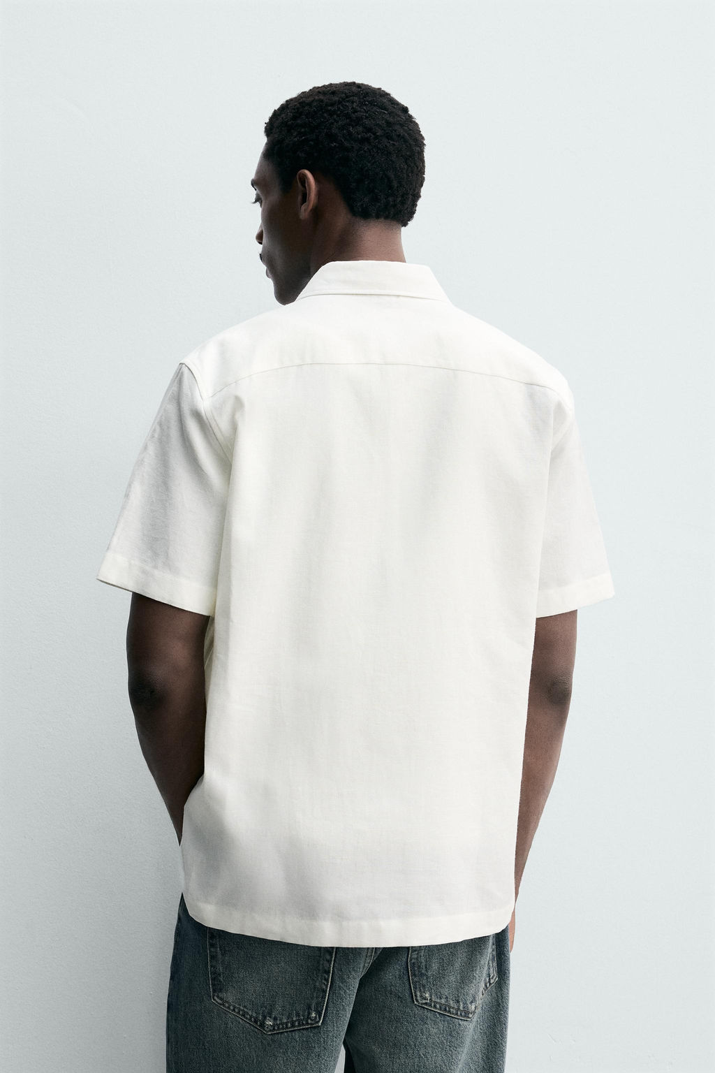BERMUDA RELAXED FIT ALGOD?N - LINO / Rayas marrones - Zara фото 13