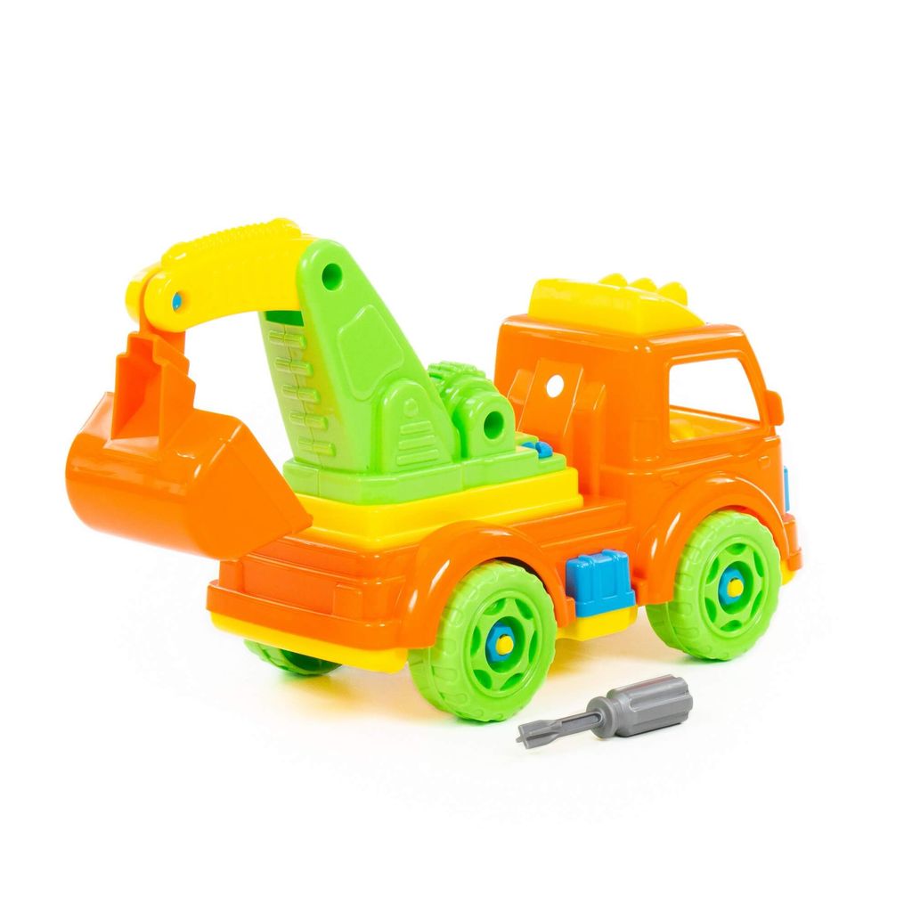 Конструктор-транспорт Автомобиль-экскаватор (в сеточке) - Полесье фото 8