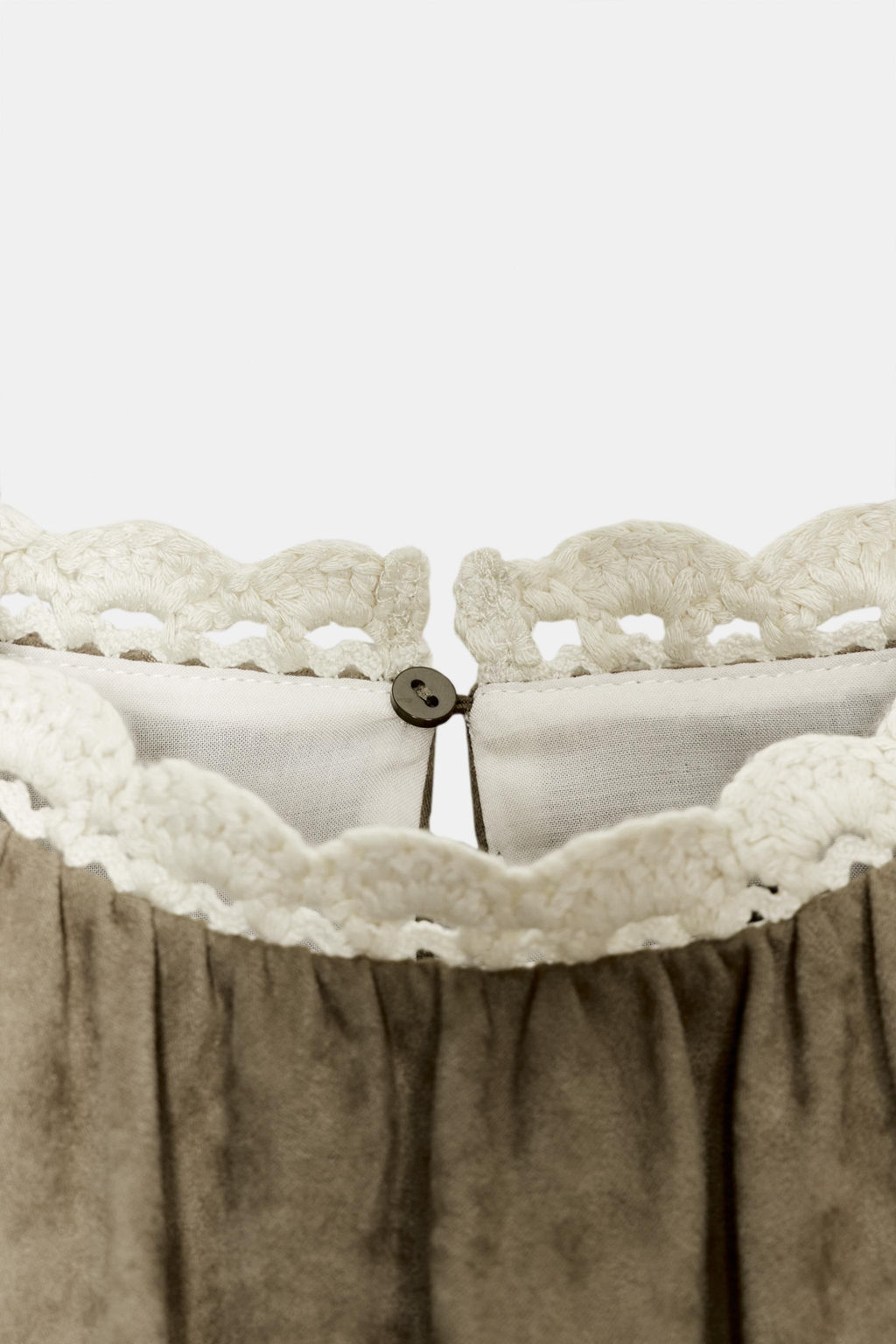 VESTIDO CORTO EFECTO ANTE / Tostado - Zara фото 9