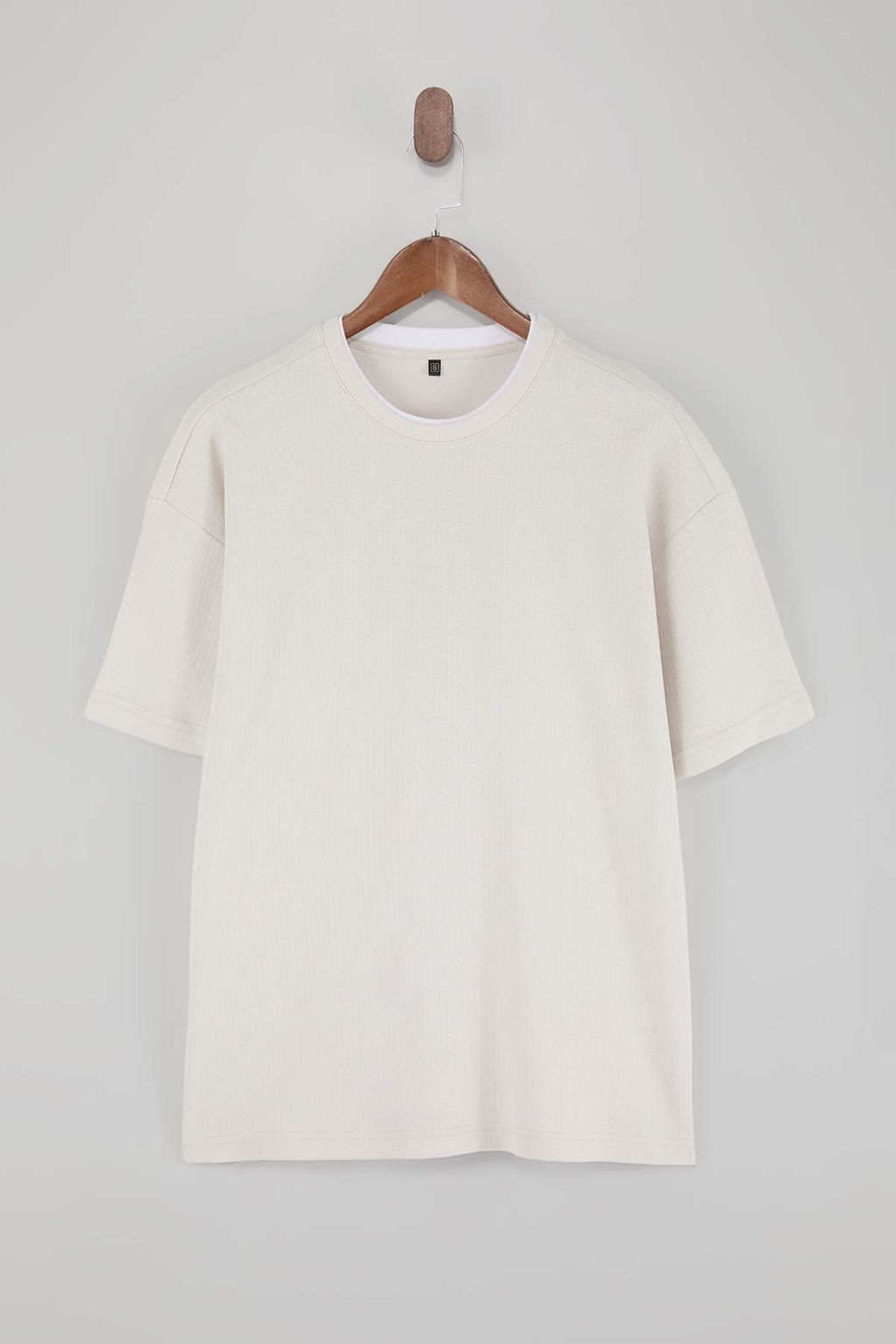 Antrasit Oversize/Genis Kesim Dokulu T-Shirt TMNSS26TS00017 - Trendyolmilla фото 7