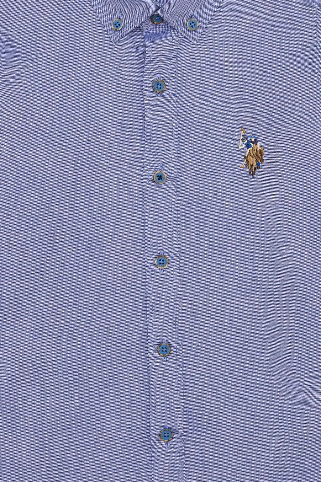 U. S. Polo Assn Темно-синяя базовая рубашка с длинным рукавом для мальчика - U.s. polo assn фото 3