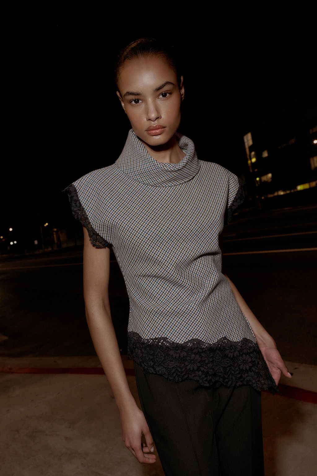 HOUNDSTOOTH LACE TOP - Zara фото 12