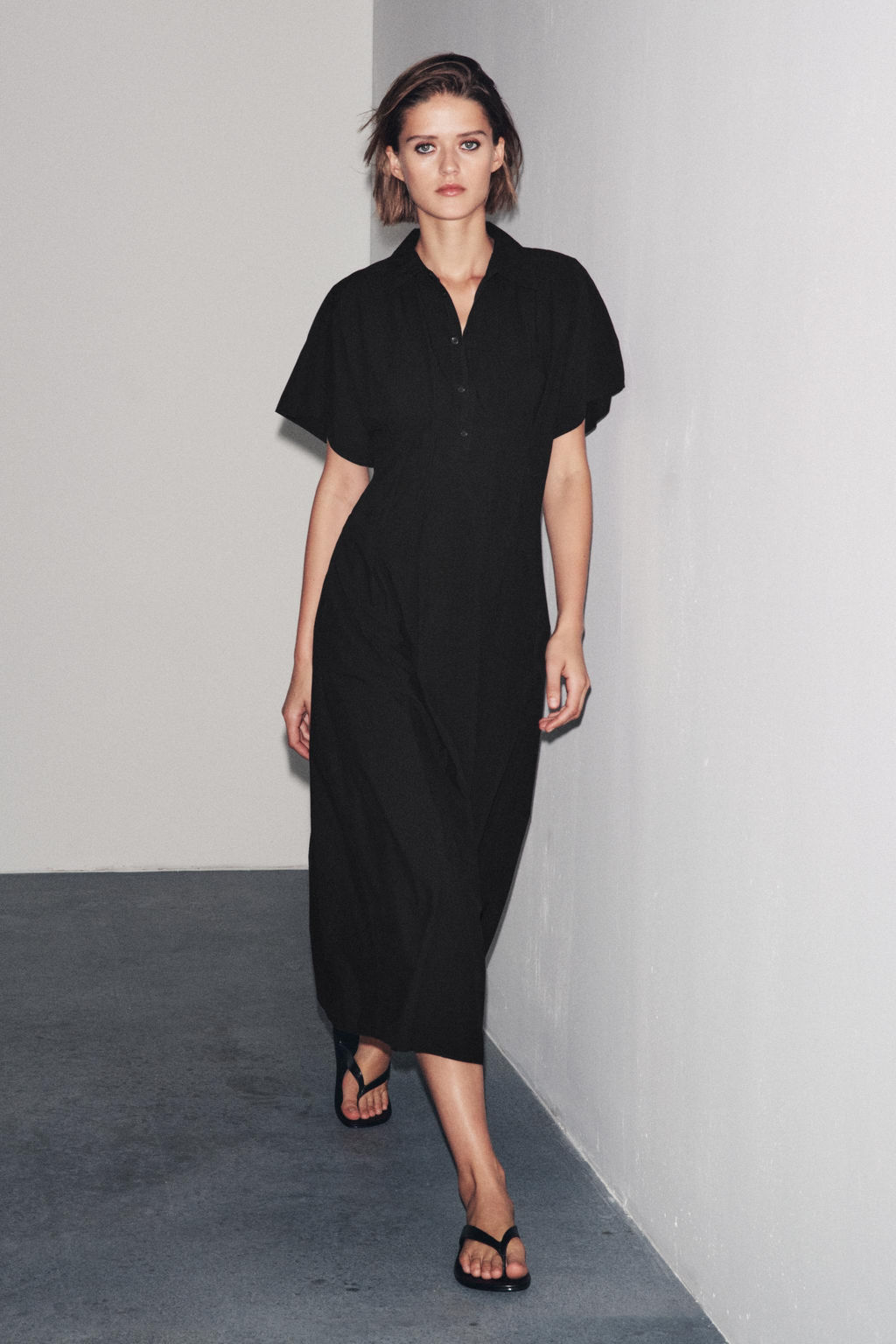ZW COLLECTION POPLIN SHORT SLEEVE DRESS